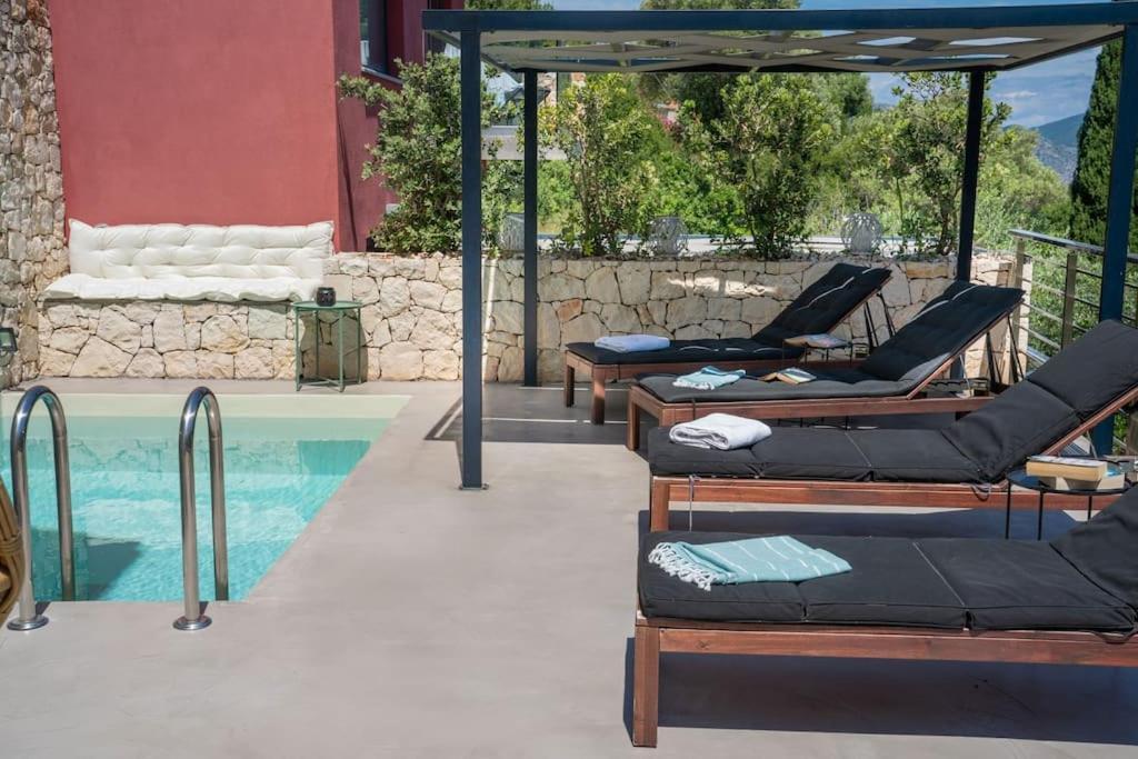 Villa Elisabeth Sea View Private Pool Fiskardo Kefalonia Katsaráta Esterno foto